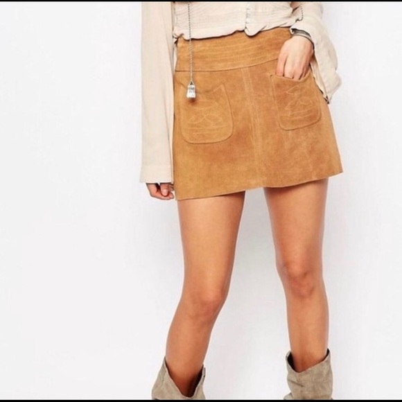 Free People Dresses & Skirts - NWOT Free People Modern Love Suede Skirt